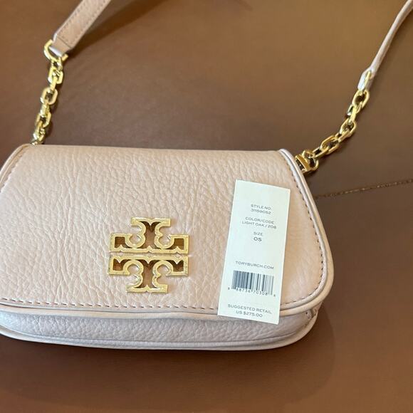 Tory Burch Britten Mini Crossbody Bag Light Oak Designer Preppy Concerts - Picture 5 of 9